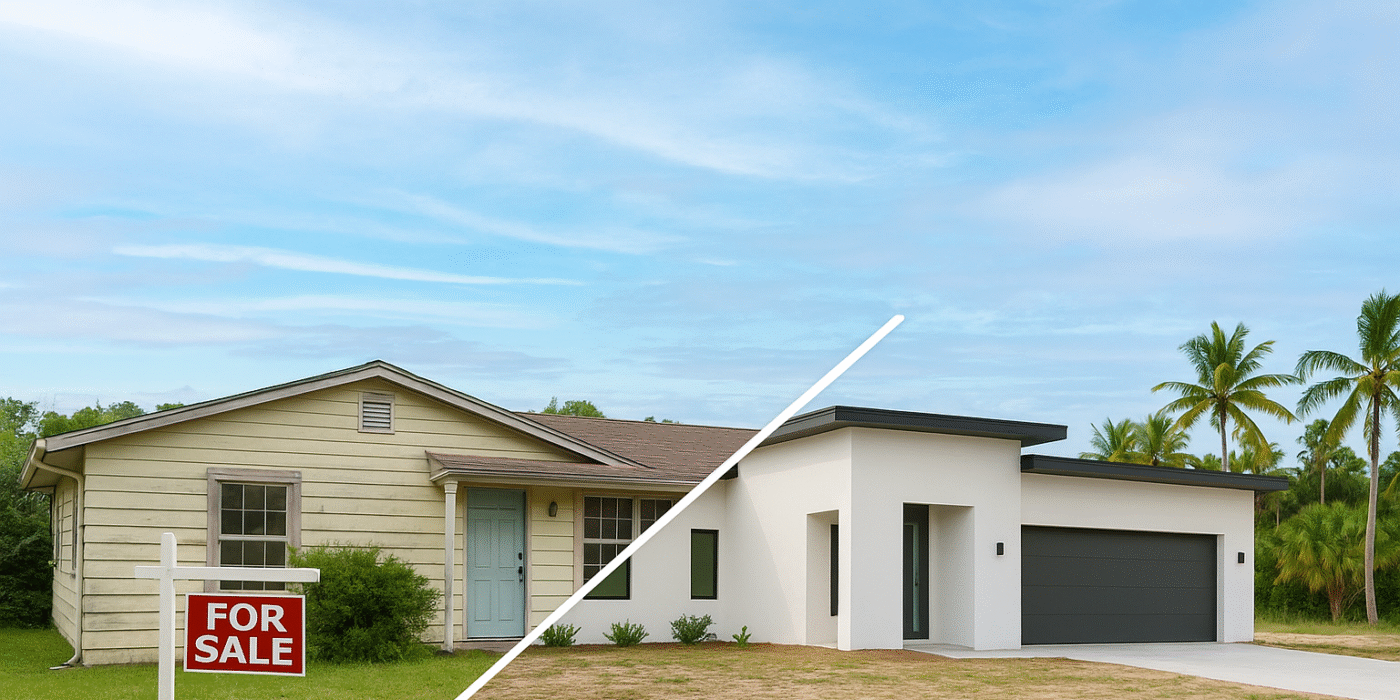Old Homes vs New Affordable Homes Built on Your Land in Florida